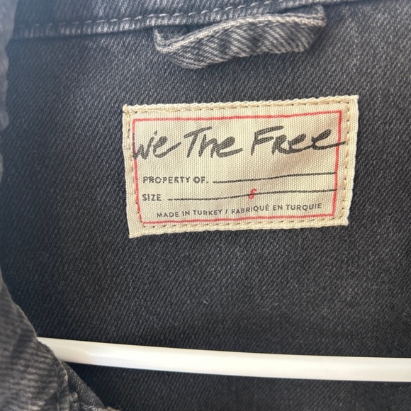 Free people black denim jacket - Picture 2 of 2